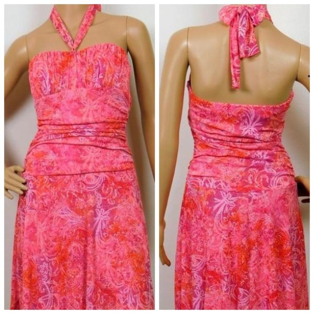 Teeze Me‎ Vintage Y2K Halter Babydoll Dress Women Size M Coquette Mesh Club Wear